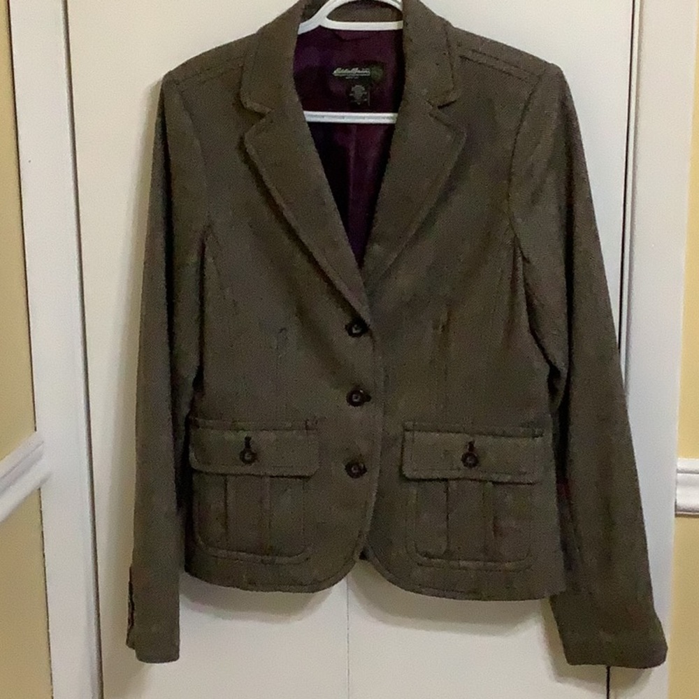 Eddie Bauer Olive Green Tailored Blazer